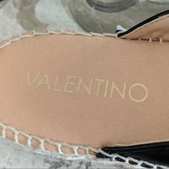 Valentino black leather mules/ espadrilles - Picture 3 of 4